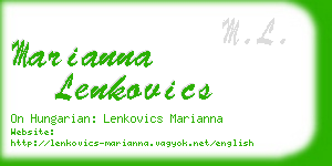 marianna lenkovics business card